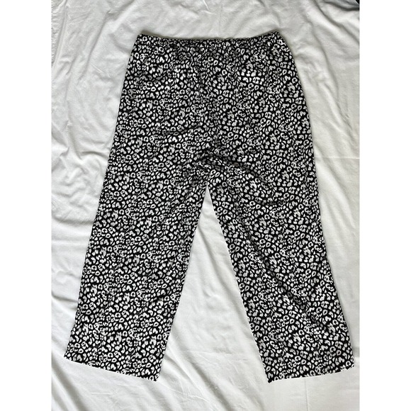 Banana Republic Womens Wide Leg Pull On Pants Size XL Animal Floral Print Boho - Picture 7 of 7